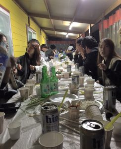 Koreans like drinking after work or school to relieve a hierarchical tension.